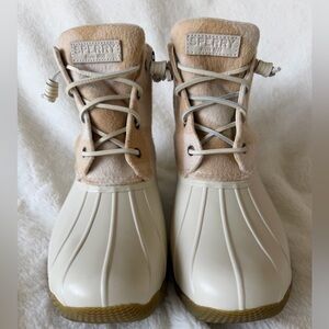 Sperry Saltwater Women's Duck Boots - Buffalo Check Ivory